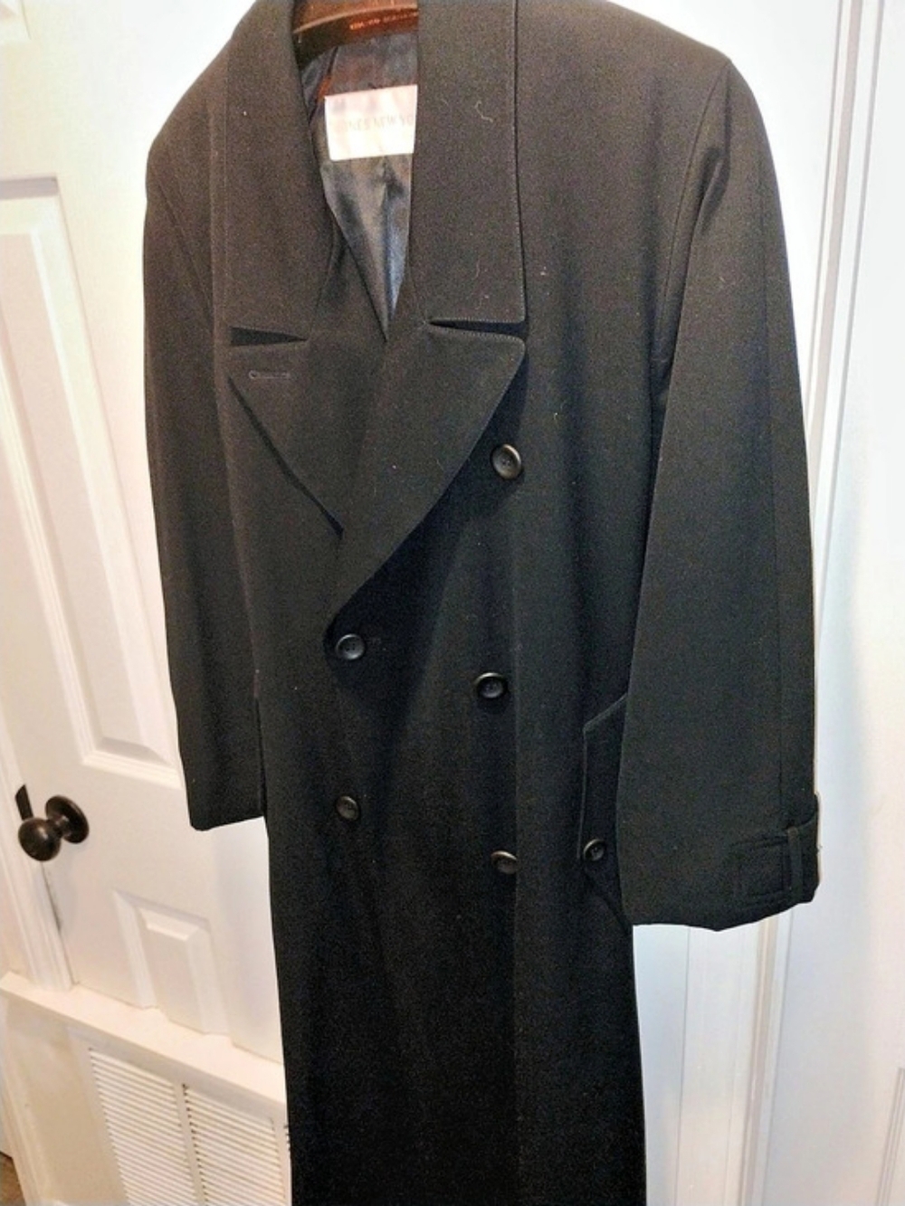 Jones New York Women's Black Double-Breasted Trench Coat